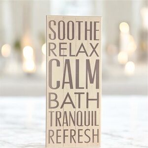 Calm Bath Wall Art in Cream and Brown